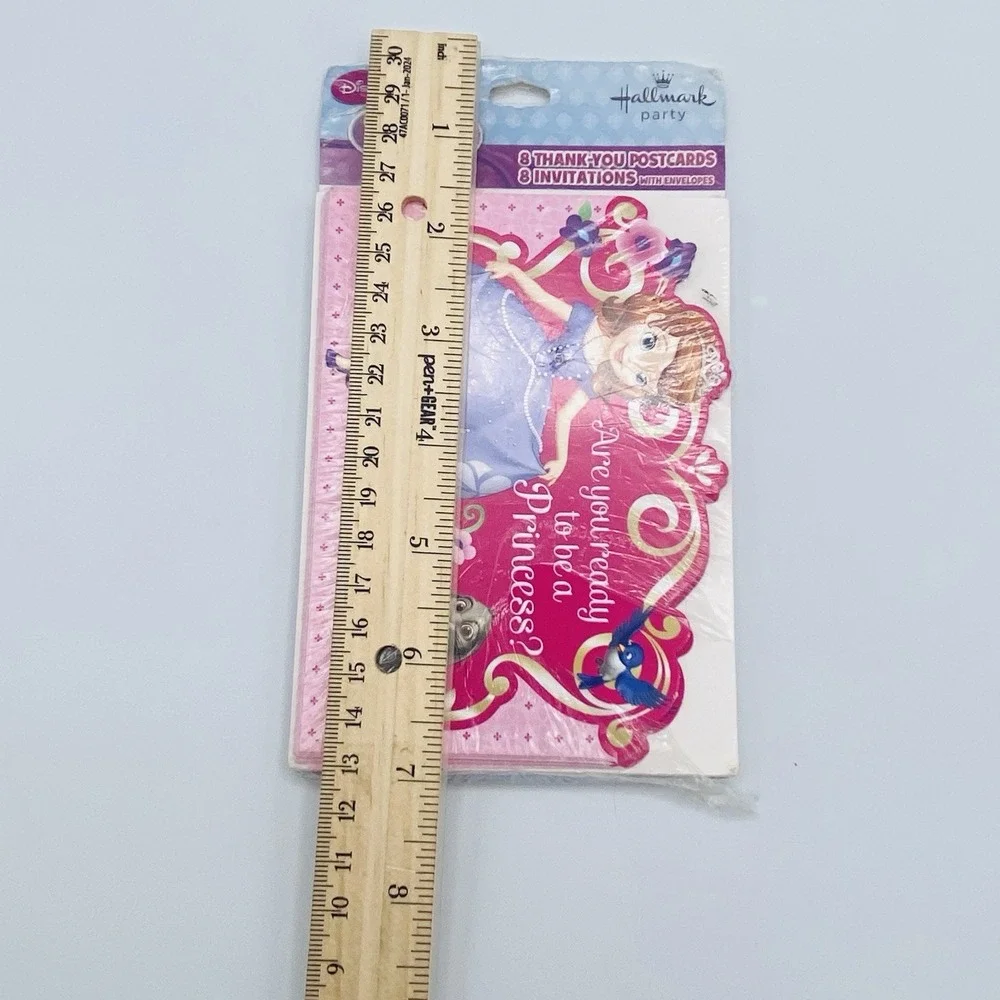 Disney Sofia the First Princess Invitations & thank you postcards with envelopes